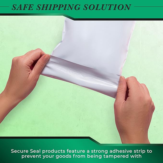 100 Pack Secure Seal White Poly Mailers - Image 6