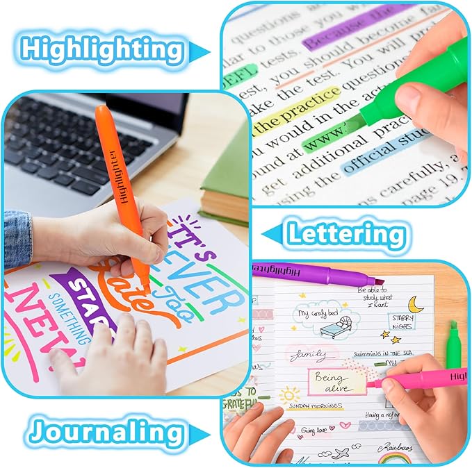 Highlighters, Chisel Tip Dry-Quickly Highlighter Markers, Office Classroom Must - Image 5