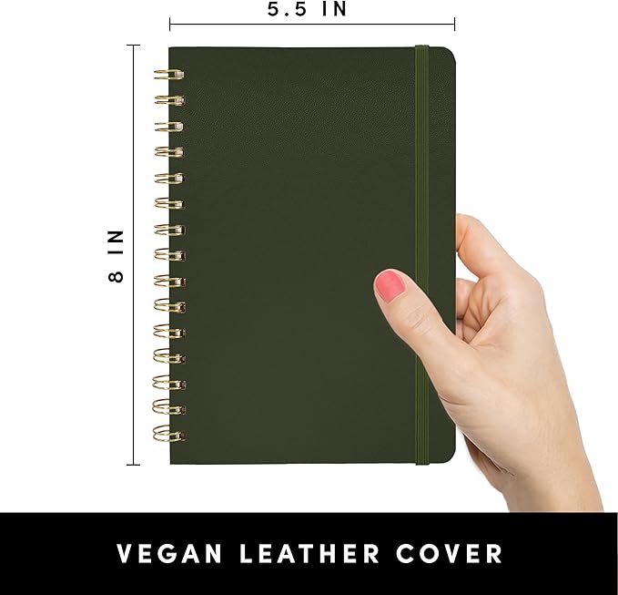 PAPERAGE Lined Spiral Journal Notebook, 3 Pack, 160 Pages, Medium 5.5 inches x - Image 2