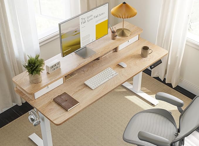 FEZIBO 48 x 24 Inch Height Adjustable Electric Standing Desk - Image 6