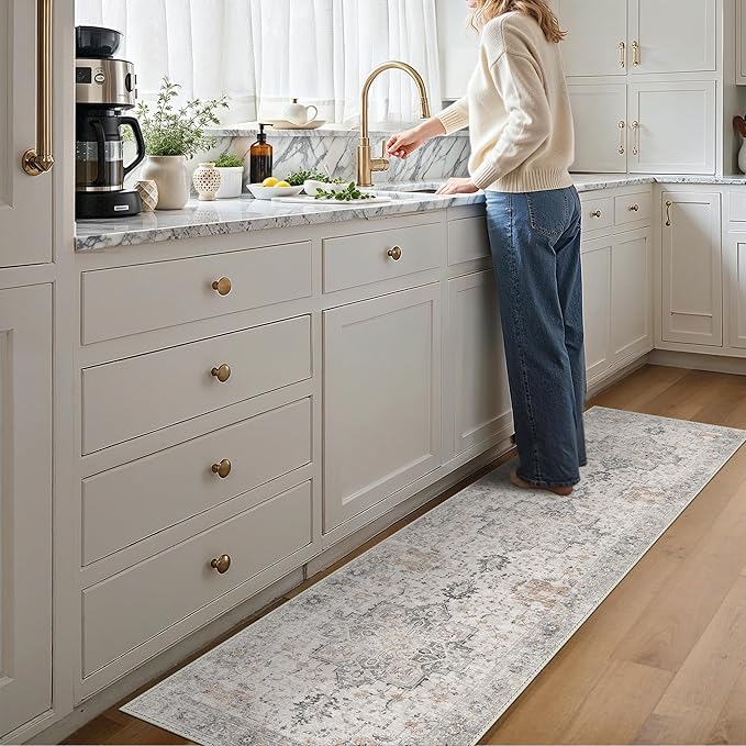 GENIMO Runner Rug 3x7, Non Slip Vintage Hallway Runner Rugs, Low Pile - Image 2