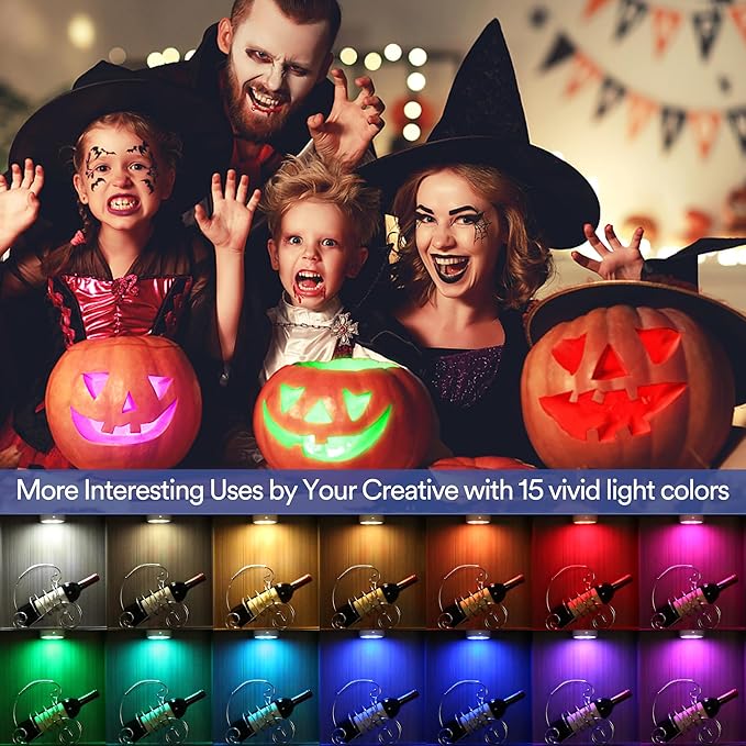 TECOMLIGHT Puck Lights with Remote Control, Battery Operated Wireless Under - Image 5