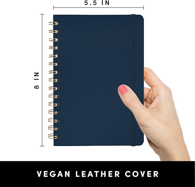 PAPERAGE Lined Spiral Journal Notebook, 3 Pack, 160 Pages, Medium 5.7 inches x - Image 2