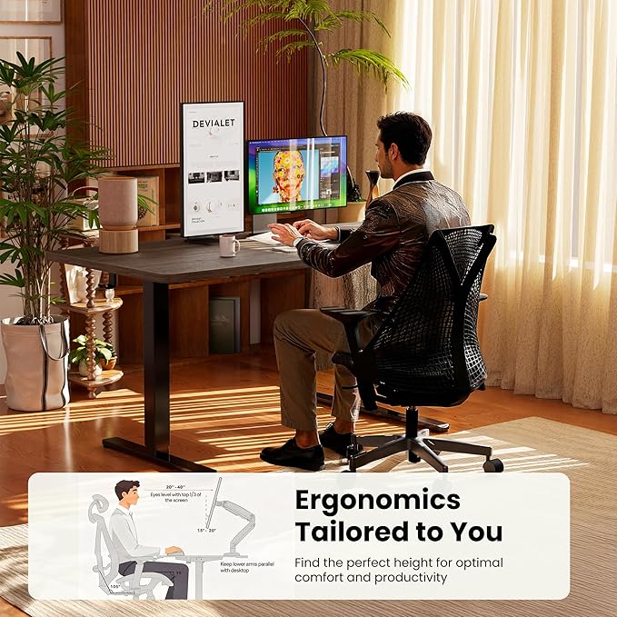 Ergear Height Adjustable Electric Standing Desk, 40 x 24 Inches Sit Stand up - Image 8