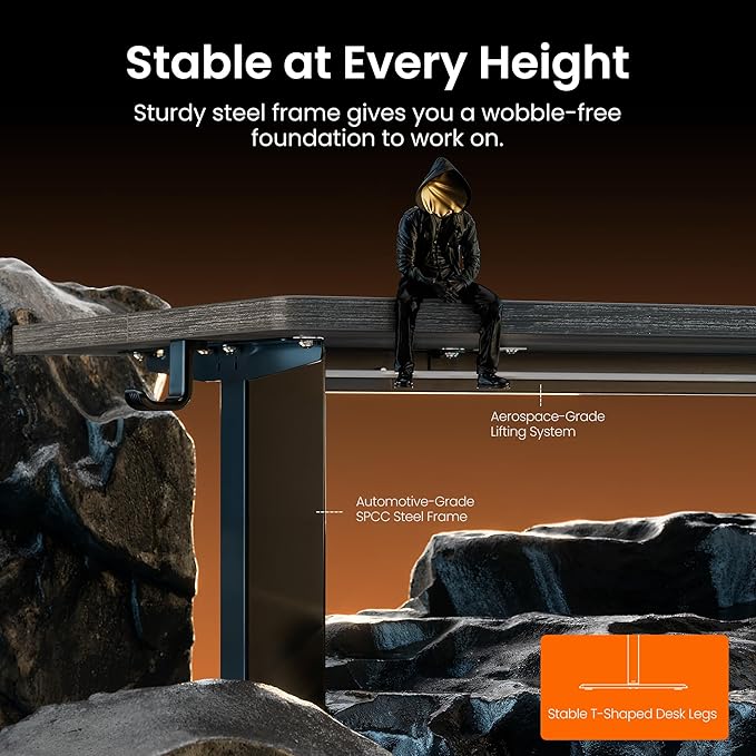 ErGear Height Adjustable Electric Standing Desk, 63 x 28 Inches Large Sit Stand - Image 5