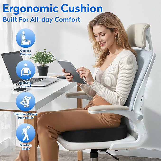 XXLSeat Cushion Office Car Seat Cushion, Memory Foam Cushion - Image 7