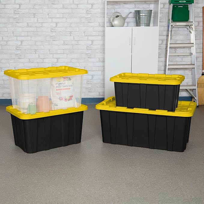 Sterilite 4-Pack Industrial Storage Box, Plastic Container Bins w/Lids - Image 5