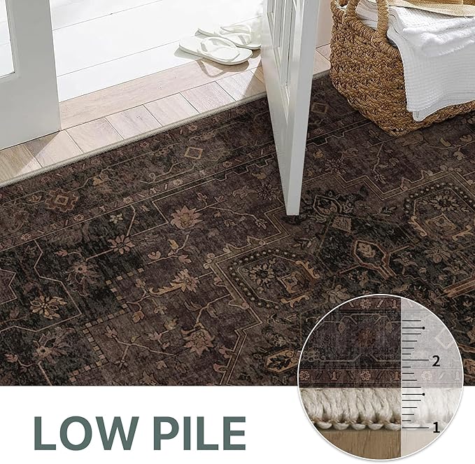 GENIMO 2'6"x6 Runner Rugs for Hallway, Machine Washable Non Slip Vintage Rugs - Image 5