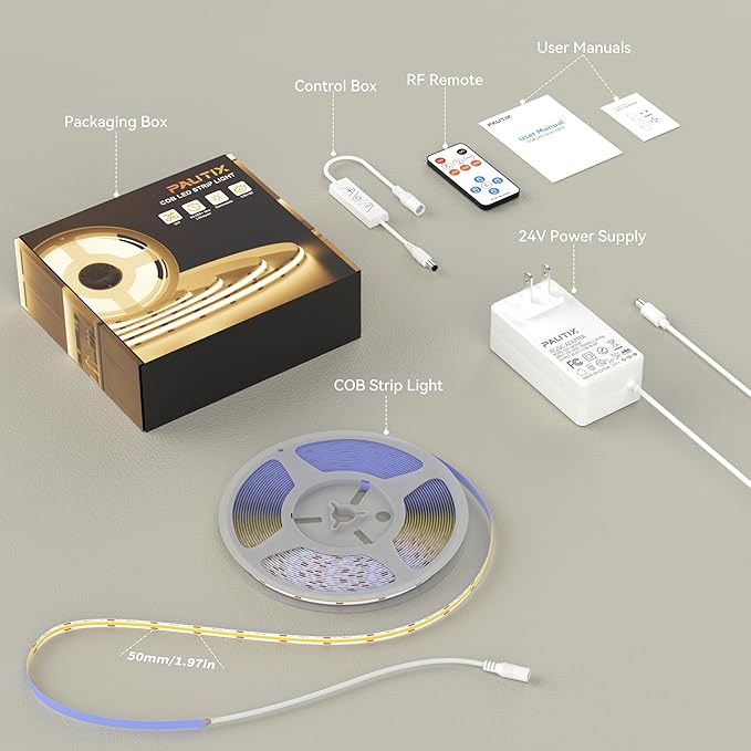 PAUTIX COB LED Strip Lights, UL Listed Dotless LED Lights - Image 8