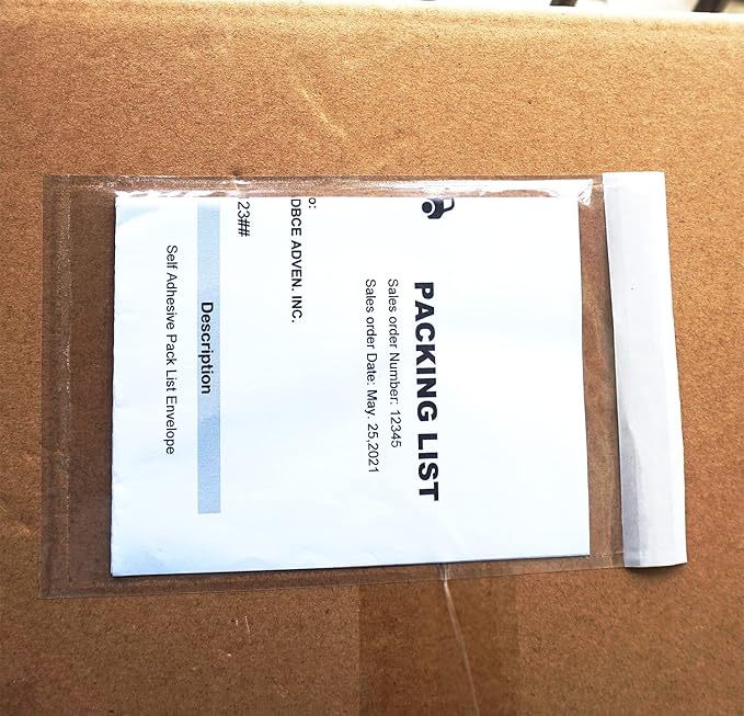 Premium 4.7''x7.5'' Packing List Envelope, Tailored Size - Image 2