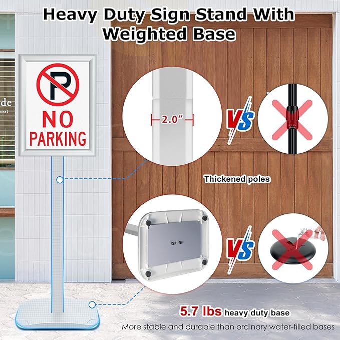 VAIIGO 3 Pack Heavy Duty Standing Sign Holder 8.5x11 Inch - Image 3
