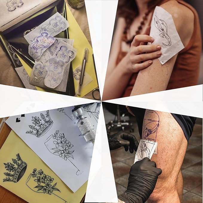 MIUXIA Tattoo Transfer Paper 50 Sheets Tattoo Stencil Paper A4 Size 4 Layers - Image 6