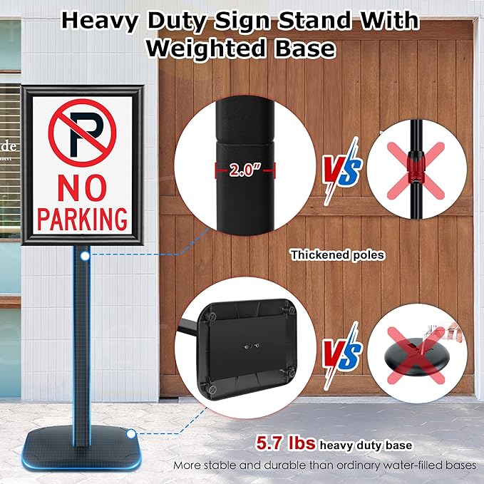 VAIIGO 3 Pack Heavy Duty Sign Holder Stand 11x17 Inch - Image 2