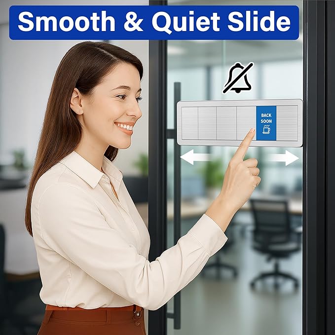 Office Door Signs with 5 Printed Status Options – Do Not Disturb, Out of Office - Image 4