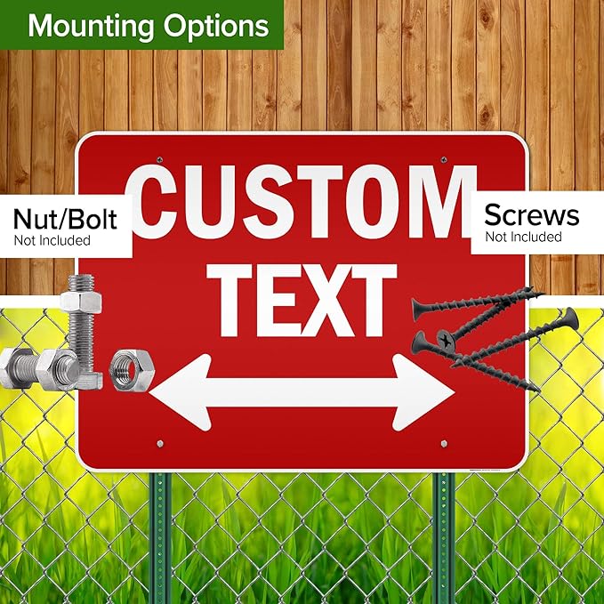 Custom Arrow, Custom Directional Sign, Two way Arrow, 36x48 Inches, Reflective - Image 5