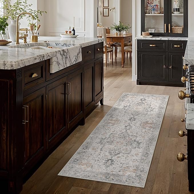 GENIMO Runner Rug 2x4, Non Slip Hallway Runner Rugs, Low Pile Lightweight - Image 9