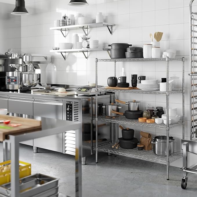 Regal Altair 18" Deep x 42" Wide x 54" Height Wire Shelving Kit | 4-Tier | NSF - Image 6