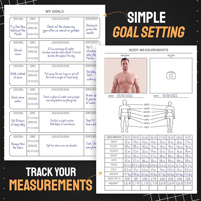 Nextnoid Hardcover Fitness Journal Workout Planner - Image 4