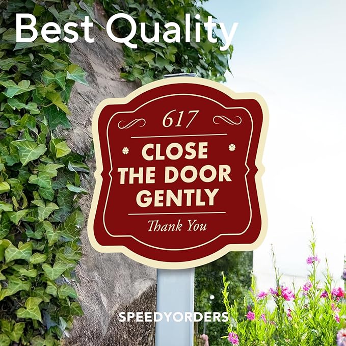 Custom Outdoor Aluminum Sign, Decorative Driveway Sign, Waterproof, 24x24 Red - Image 8