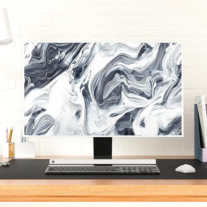 Baocicco Abstract Gray Marble Waterproof 55 Inch Television Cover Anti-Static - Image 4
