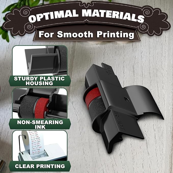 Calculator Ink Roller Black/Red Pack of 10 - Image 3