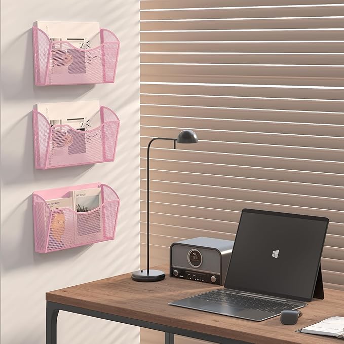 EasyPAG 3 Single Pocket Wall File Organizer, Mesh Hanging File Folder Organizer - Image 5