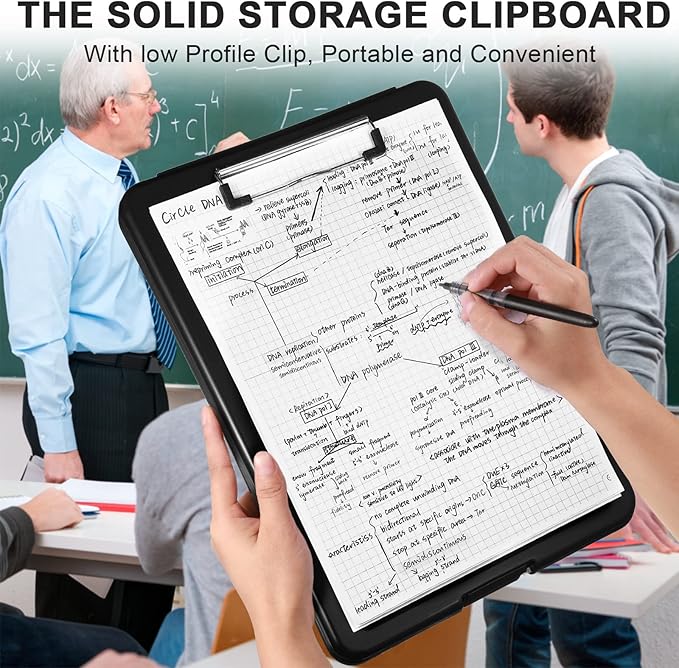 Mimorou 10 Pcs Clipboard with Storage, 9.5 x 13.5 Inch Plastic Heavy Duty - Image 5