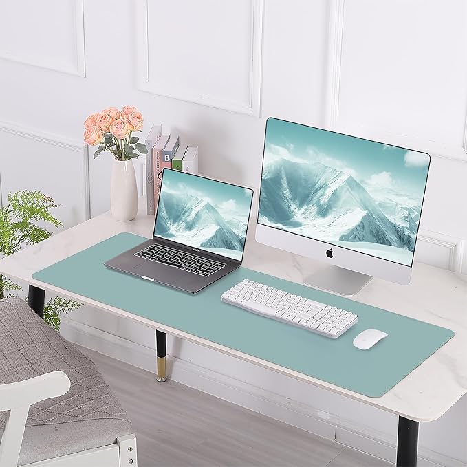 Leather Desk pad Protector, 47 * 17in Large Desk mat - Image 8