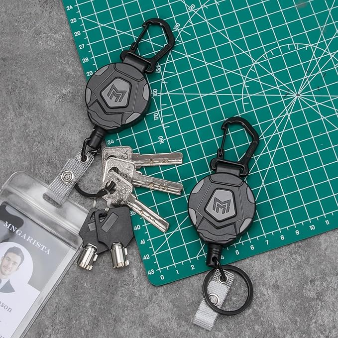MNGARISTA 8-Pack Retractable Keychain, Heavy Duty Carabiner Badge Holder - Image 2