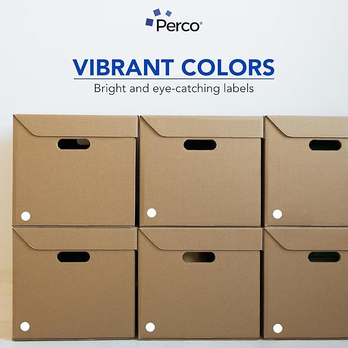 Perco White 1-Inch Round Circle Dot Sticker Labels - Image 6