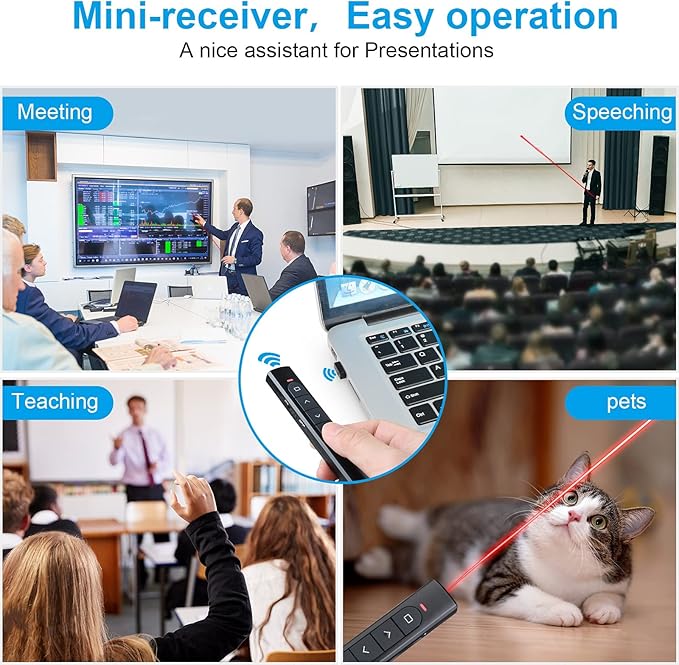Presentation Clicker with Case, Wireless Presenter Remote with Laser Pointer - Image 6