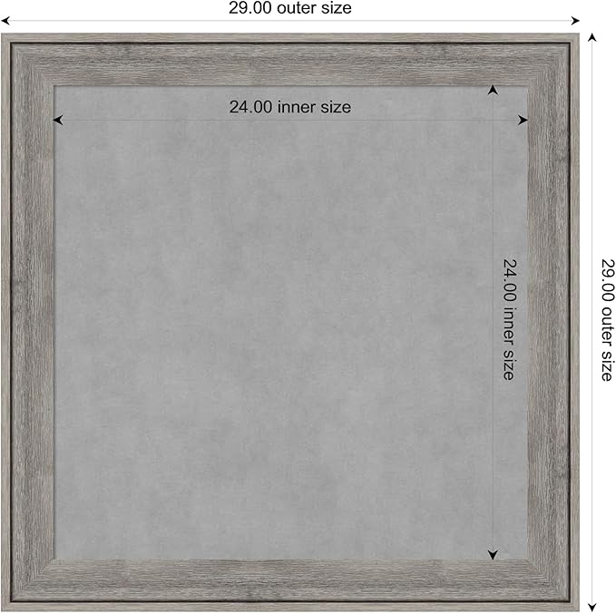 Amanti Art Grey Framed Magnetic Board 29x29 Medium Vision Board - Image 4