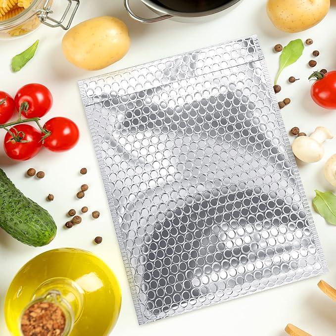 Amiff Silver Thermal Bubble Mailer, 12 x 17 Inches. 25 Pack Metallic Bubble - Image 7