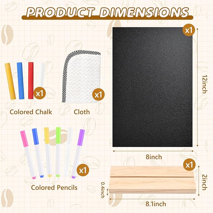 Bouiexye 1 Pack 8.1x12 in Chalkboard Signs - Image 2