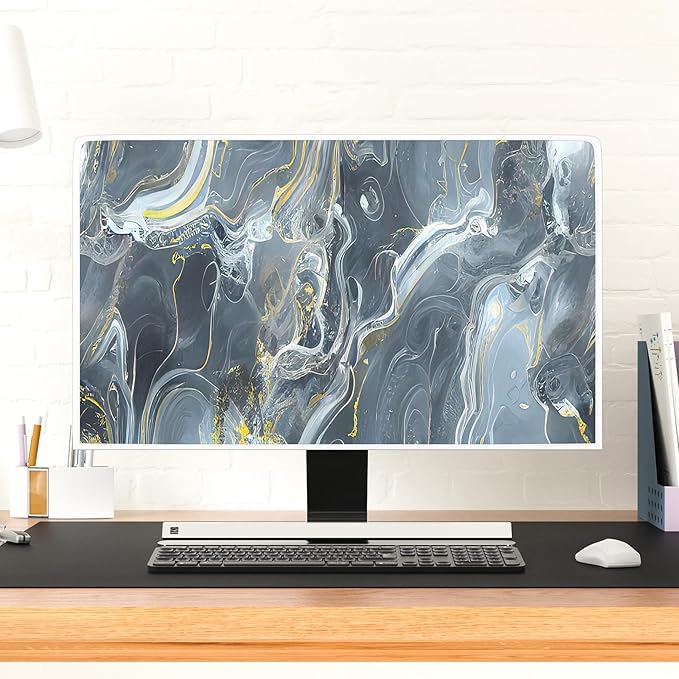 Baocicco Gray Gold Marble Waterproof 65 Inch TV Dust Cover Anti-Static - Image 4