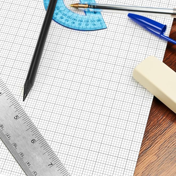 Fuyoooo 25 Sheet Graph Paper Pad 24" x 48" Large Graph 1" and 1/4" Ruled Grid - Image 6