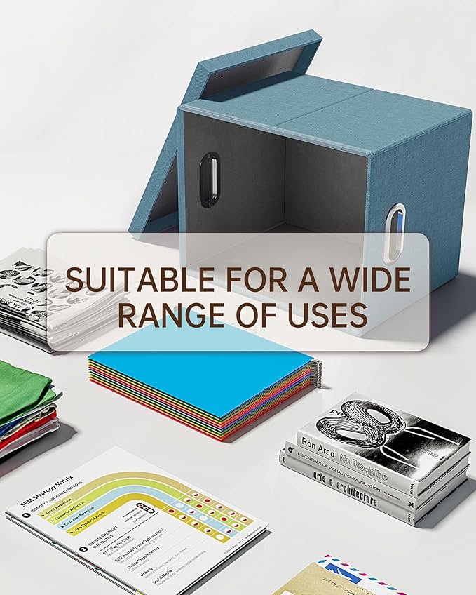 2 Pack File Storage Organizer, Filing Box, Portable File Box - Image 5