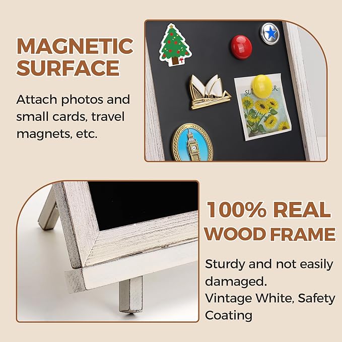SELEAD 100% Real Wood Frame Magnetic Chalkboard - Image 5