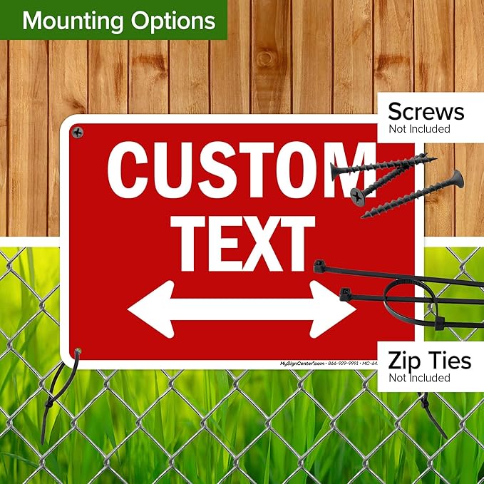 Custom Arrow, Custom Directional Sign, Two way Arrow, 7x10 Inches, Rust Free - Image 5