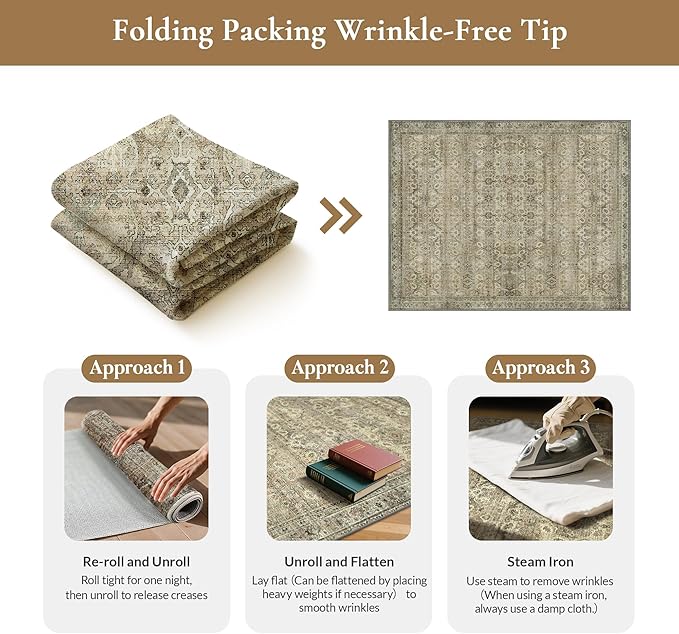 GENIMO 2x10 Runner Rugs for Hallway, Machine Washable Non Slip Vintage Rugs - Image 8