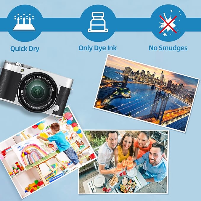 Uinkit 100 sheets Photo Paper Glossy Double Sided 8.5x11 Inkjet 37lb 140gsm Dye - Image 7
