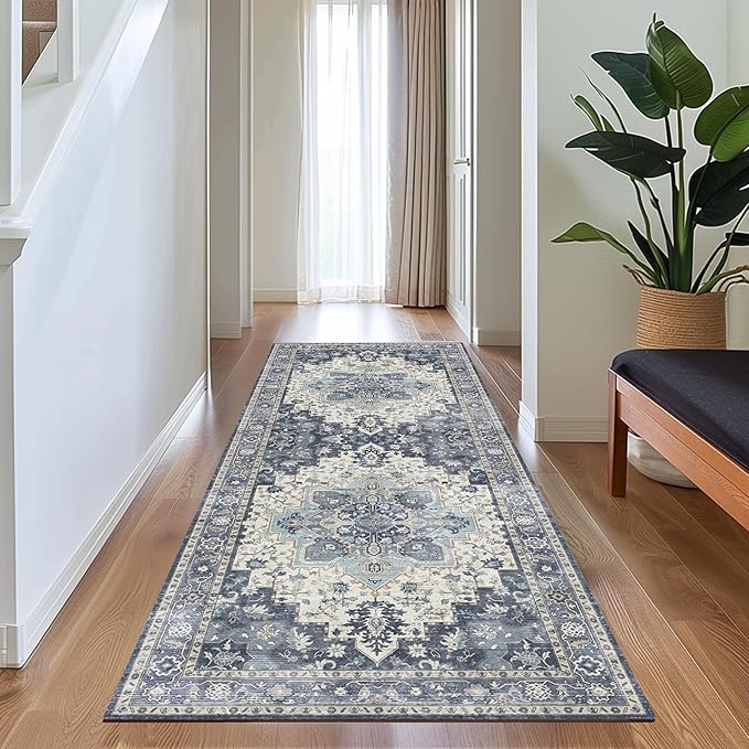 GENIMO 2x10 Runner Rugs for Hallway, Machine Washable Non Slip Vintage Rugs - Image 2