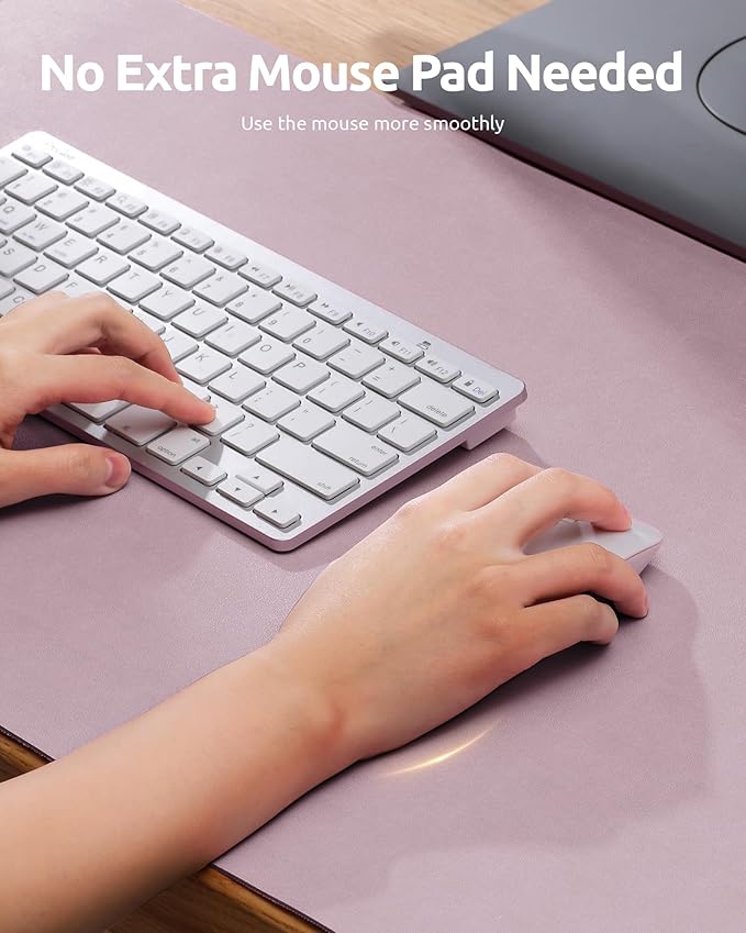 YSAGi Leather Desk Pad Protector, Office Desk Mat, Large Mouse Pad, Non-Slip PU - Image 3