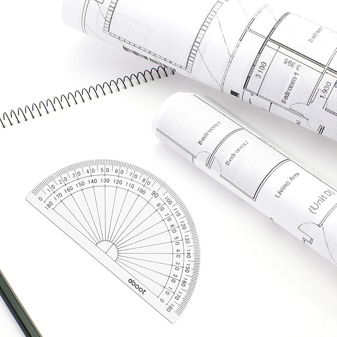 20 Pack Plastic Protractor, 180 Degrees Protractor - Image 6