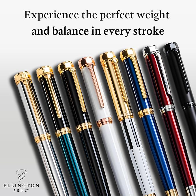 Ellington Pens Luxury Fountain Pen Set- Smooth Medium Nib- Includes 3 Ink - Image 6