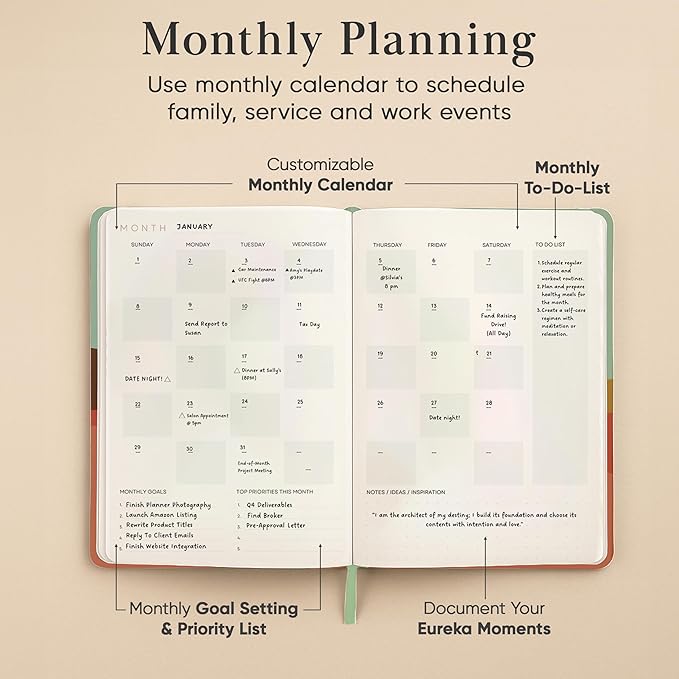 Mantra Planner 2026 Planner, Daily Journal & Gratitude Journal All-In-One - Image 6