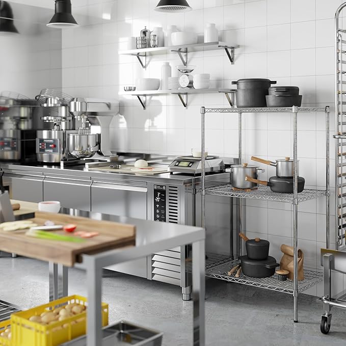 Regal Altair 21" Deep x 30" Wide x 54" Height Wire Shelving Kit | 3-Tier | NSF - Image 7