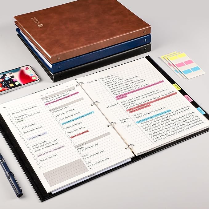EMSHOI Undated Daily Planner 9.2" X 12", A4 To Do List Notepad, 240 Pages Ring - Image 8