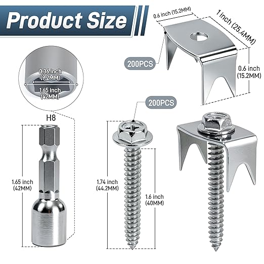Sumloty 200-Pack 304 Stainless Steel Fence Staples, 1.6 Inch Reusable Fence - Image 2