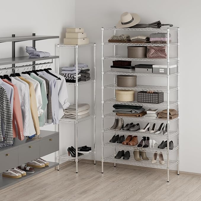 Regal Altair 18" Deep x 42" Wide x 86" Height Wire Shelving Kit | 10-Tier | NSF - Image 5